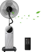 Aigostar Ventilator staand - Statiefventilator - Mist Ventilator - Grijs •